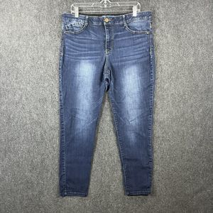 Democracy Jeans Women’s 16 Blue Ab Solution Ankle Length Skinny